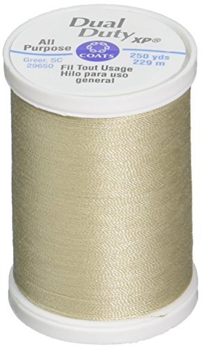 Hilo para costura multiusos Coats & Clark Dual Duty XP, 100% poliéster, 250 yardas, paquete de 3, color oscuro ecru miniatura 1