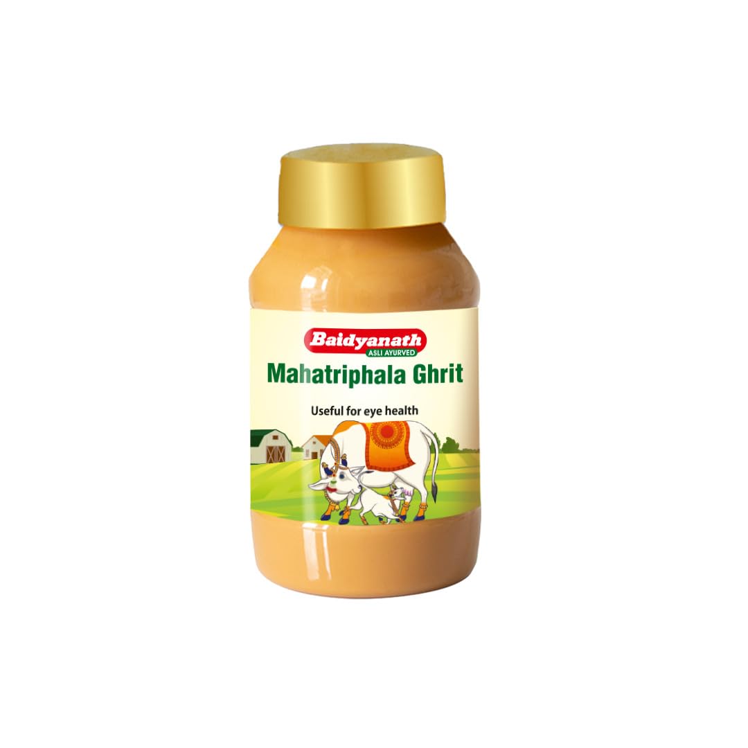 Baidyanath MAHA Triphala Ghrita - 100ml | Ayurvedic Eye Care Formula with Triphala | Vasak & Nilophar for Overall Eye Health and Wellness