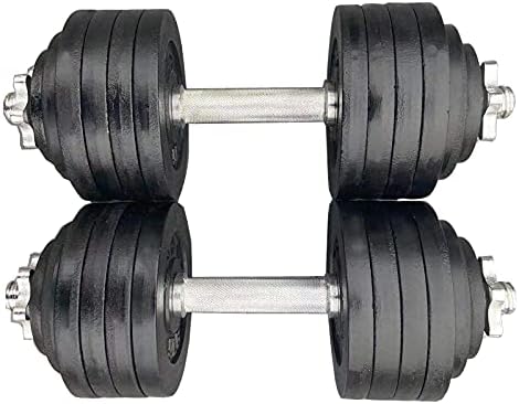 Miniatura 2 de 1 juego de mancuernas ajustables de hierro fundido de un total de 105 lb, (2 de 52.5 lb)