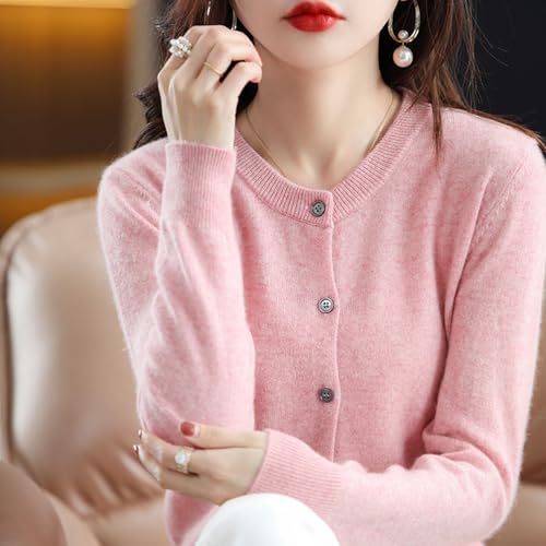 GOKKILRW Women's Cashmere Button Front Cardigan Sweaters Long Sleeve Crew Neck Soft Jumper Coats Fall Knitted Duster Jackets2