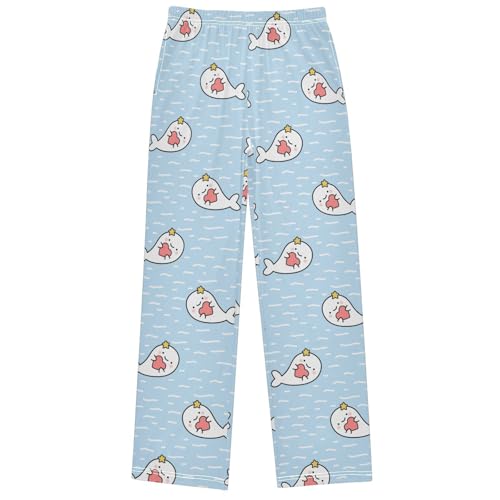 Boy's Pants Seal Star Holding Red Heart Jogger Pants Elastic Waist Long Bottoms Trousers with Pockets 6-14 Years - Main Image