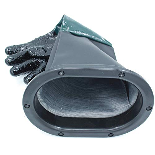 23.6\" Sandblasting Protection Rubber Gloves for Sandblast Cabinets - Thumbnail 6