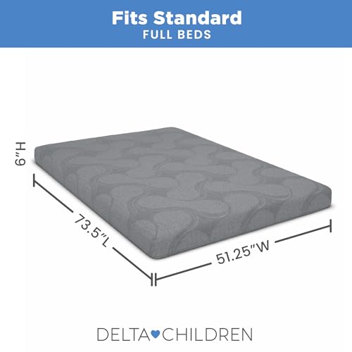 Image of Delta Children Snooze 6 inch Memory Foam Mattress, Full