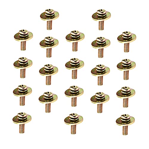 Levemolo: 20 tornillos de fijación dorados para caja y bombo, accesorios para batería, repuestos para tensión de timbal miniatura 1