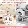 Inflatable Baby Seat for 3-36 Months, Baby Seats for Infants for Sitting Up with Back Support Built in Air Pump, Surround Sit Me Up Floor Seat for Baby Chair for Learning Sit, Feeding (Elephant) #2