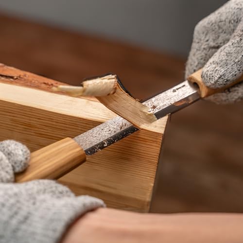 BeaverCraft Draw Knife Woodworking Tool 4.3"- Drawknife Wood Carving Knife with Leather Sheath DK2s - Whittling Knives for Shaping, Detailing, Spoon Carving - Whittling Tools - Image 9