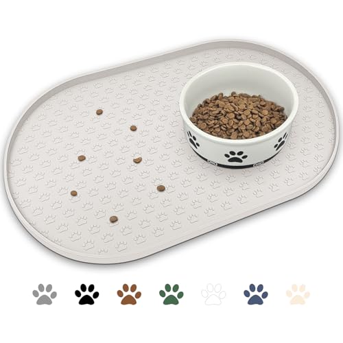 KPWACD Dog Food Mat Anti-Slip Bowl Mats for Food and