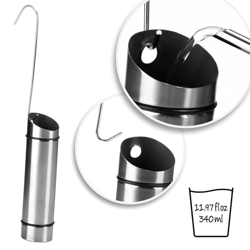 com-four® 2x Luftbefeuchter aus rostfreiem Edelstahl - Verdunster für Heizkörper zum Aufhängen - Wasserbehälter mit S-Haken für ein angenehmes Raumklima (2x Verdunster-Edelstahl)