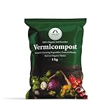 Trustbasket Vermicompost – 1 kg | 100% Organic Soil Enricher | compost for plants home garden | organic plant boost for Vegetables, Fruits & Flowers