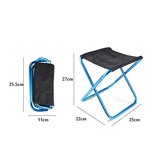 Cavalo portátil de liga de alumínio, mini banquinho de acampamento, cadeira de piquenique forte e le