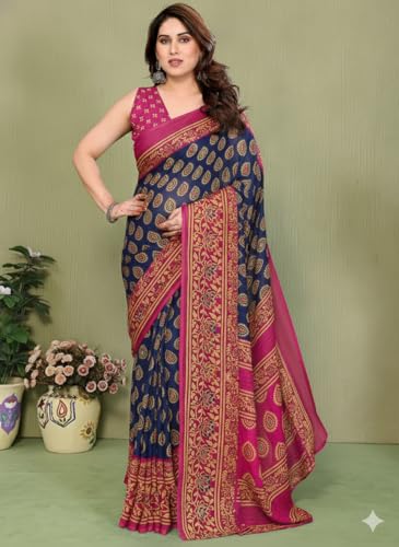 Image of Yashika Women's Georgette Saree with Blouse Piece for Traditional Ethinic Wear Sari