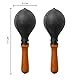 Percussion Maracas Shaker Rasseln Sandhammer Percussion Instrument mit ABS Kunststoffschalen und Holzgriffen für Live-Auftritte und Aufnahme-Sessions (Schwarz)