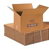 BOX USA Moving Boxes Medium 18'L x 14'W x 12'H 10-Pack | Corrugated Cardboard Box for Shipping, Mailing, Packing, Packaging and Storage 18x14x12