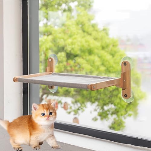 LKPMGOA Cat Wall Furniture Shelves, Wall Furniture for Resting Space Saving, Rounded and Smooth Corners, Suction Cup Support, Load-Bearing 44 Lbs (20 Kg)(65 * 23cm)