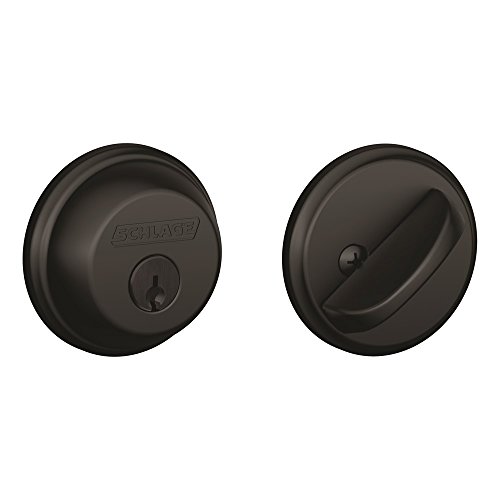 SCHLAGE B60N622 Deadbolt, Keyed 1 Side, Matte Black (Units)