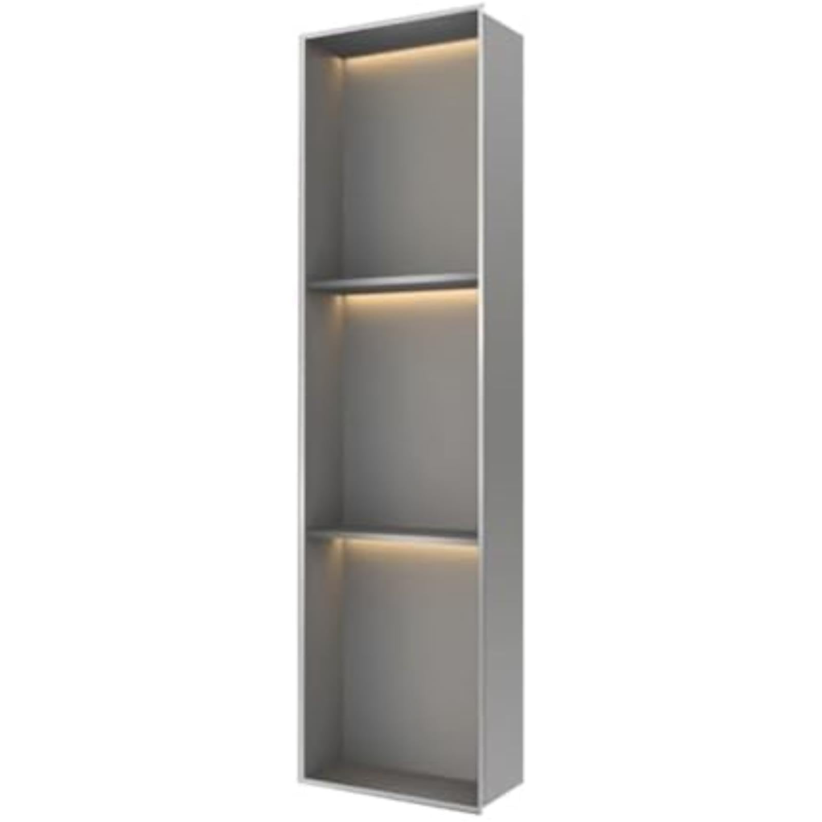 Bathroom Wall Niche Stainless Steel Bathroom Shower Caddy with LED Light TopMount Recessed Shelf Organizer SpaceSaving Wall Storage