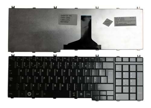 Clavier Toshiba Satellite L650-077 par Power4Laptops, remplacement noir brillant pour PC portable
