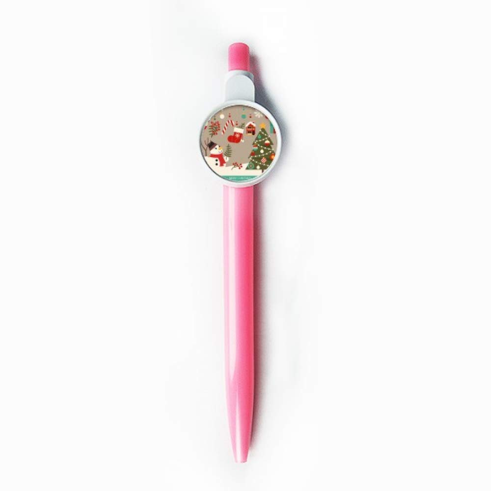 Stylo à bille rétractable de Noël bleu écriture fluide papeterie - 5