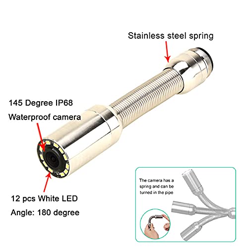 Ennio Pipe Inspection Video Camera, 20M/30M Ip68 Waterproof Meter Counter Drain Pipe Sewer Inspection Camera System 9" Lcd Dvr 1000Tvl Camera With 6W Led Lights 8Gb Sd Card #TOP4