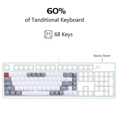 MageGee Portable 60% Gaming Mechanical Keyboard - Image 3
