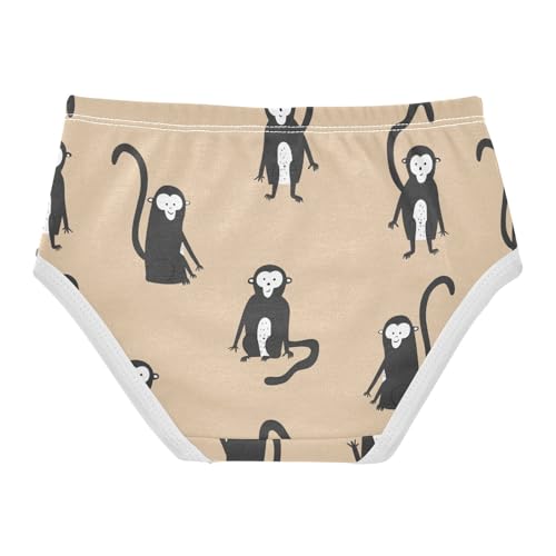 Wusikd Monkey Girls' Underwear Cotton Animal Girls Briefs Soft Toddler Underwear 4T Multi2