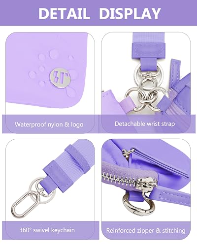 Image of Wallet Wristlet for Women, RFID Wallet Keychain with Dual Pocket | Nylon Wristlet Wallet with Coin Purse, ID Window, Card Holder and Small Wallet Design