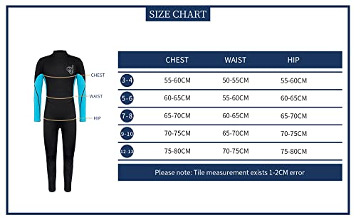 Pzzmy Kids Wetsuit Toddler 2Mm Neoprene Suit Girl Boy Full Body Diving Suit Surfing Swimming One Piece Wet Suits Kids Long Sleeve Scuba Diving Suit Children Full Wetsuits Kids #TOP1