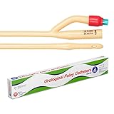 Dynarex 4958 Foley Catheters, Suitable for Children and Adults, Sterile Individually Packaged, Medical-Grade, Soft and Flexible 2 Way Urinary Catheter, 30 cc, 18FR, 10 Boxes of 10