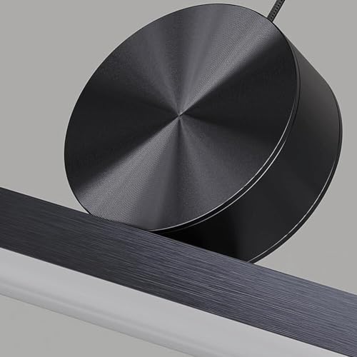 Suspension LED bureau hauteur réglable avec éclairage noir 100cm - 4