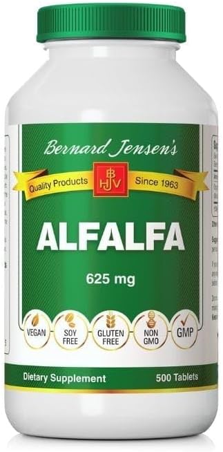 Alfalfa Leaf 550 mg 500 Tabs - Bernard Jensen