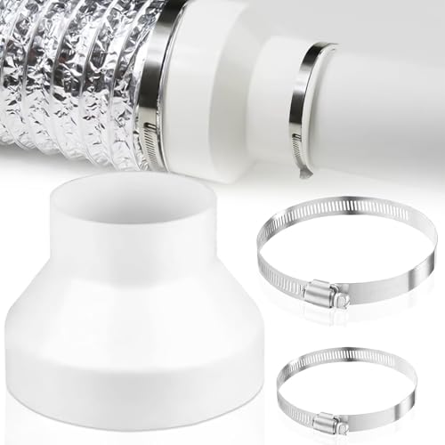 Abluftschlauch Adapter 150 mm auf 100 mm, Klimaanlage Schlauch Adapter, Rohrverbinder für Klimageräte, Abluftschlauch Reduzierstück, für Lüftung...