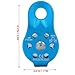 Airshi Climbing Pulley, Rustproof Heavy Duty Aluminium Alloy 12mm Small Hole Pulley for Rope Climbing (Blue Color)
