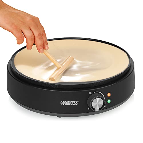 Princess 492235 Crêpe-Maker Deluxe, Backfläche ø 30 cm, einstellbarer Thermostat, Antihaftbeschichtung, 1200 W, Schwarz – Bild 5