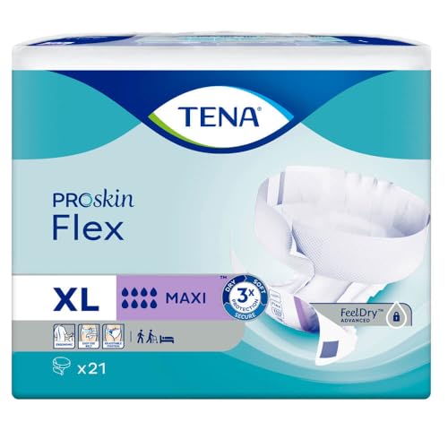 Tena Flex Maxi, Pannolone a cintura per incontinenza XL, 21 pezzi