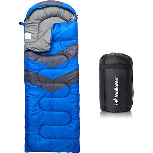 MalloMe Sleeping Bags for Adults Cold Weather & Warm – Backpacking Camping Sleeping Bag for Kids 10-12, Girls, Boys – Lightweight Compact Camping Essentials Gear Accessories Hiking Sleep Must Haves