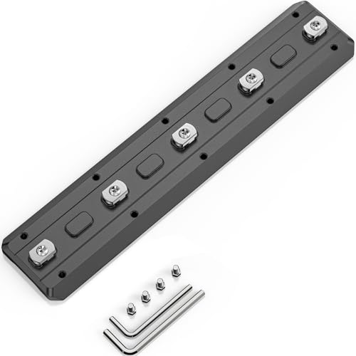 WEYLLAN Arca Swiss MLOK Placa de liberación rápida de Cola de Milano, 180mm Placa de liberación rápida para Varios trípodes, Cabezales de Bola, Compatible con Cola de Milano Arca Swiss RRS (MLOK-180)