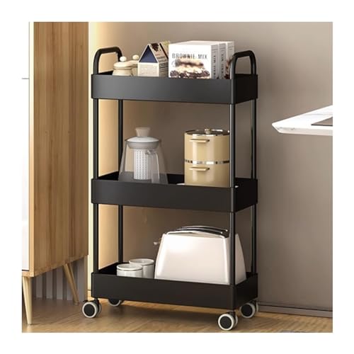 ISCBAFYX Estante de Almacenamiento con Ranura para Estante de Almacenamiento, Estante de Almacenamiento para condimentos de Cocina, Estante de Almacenamiento con Ranura para refrigerador, Carro de