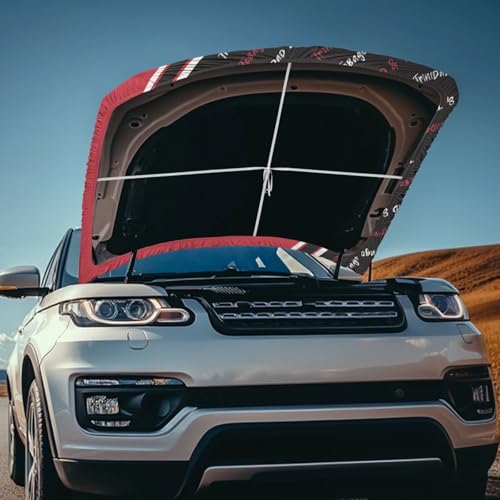 Image of Trinidad and Tobago Car Hood Cover Polyester Elastic Fabrics Washable Suitable for Large SUV and Pickup Trucks 39x59in
