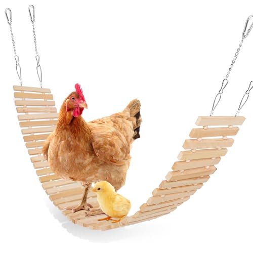 Jorewood Chicken Coop Toy Natural Wooden Chicken Swing & Bridge Toys Multi-Functional Poultry Perch with Wooden Beads (Safe for Chickens/Ducks) Jorewood Chicken Coop Toy Natural Wooden Chicken Swing & Bridge Toys Multi-Functional Poultry Perch with Wooden Beads (Safe for Chickens/Ducks)