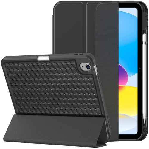 Image of ProElite Smart Flip Case Cover for Apple iPad (A16) 11th /10th Generation (2025 /2022) [with Pencil Holder] [Honey Comb Series] - Black