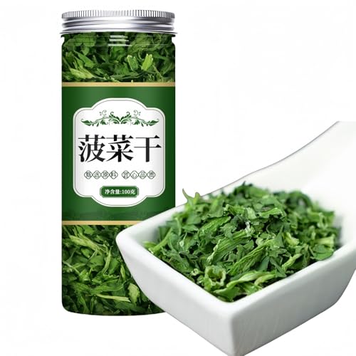 Espinacas Deshidratadas 100g | Natural Y Secado Al Aire | Rico En Hierro Y Vitaminas | Vegano, Sin Gluten | Ideal Para Sopas, Ensaladas Y Batidos