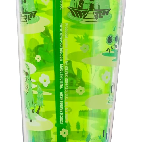 Image of Silver Buffalo DreamWorks Shrek Swamp, Dome Top Travel Tumbler, 24oz