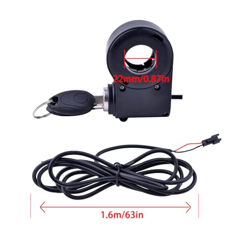 Image of Universal Bike Key Ignition 12V-96V Ebike Ignition Switch with Key Superior Anti-Theft Electric Scooter Key Switch 2 Wires Electric Scooter Ignition Lock Key Switch Scooter Key Ignition Replacement