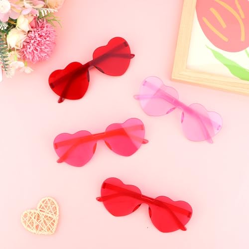 Image of Heart Sunglasses 12 /18 /24 Pcs Heart Shaped Glasses for Women Cute Funny Party Glasses Party Favors Accessories