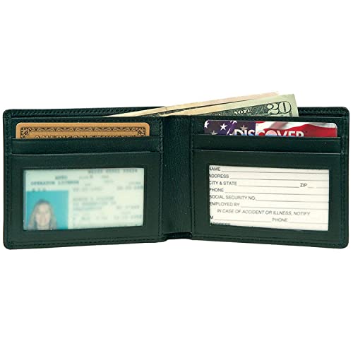 Royce Leather Men's Wallet, Black 3oz (107-BLACK-5)