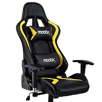 Moob Cadeira Gamer Reclinável Thunder Com Almofadas para Lombar e Pescoço Preto/Amarelo