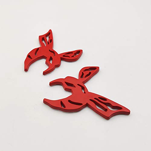 Emblemas de coche de metal rojo estilo abeja para personalizar tuning 6