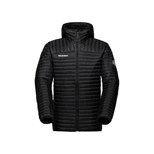 Mammut Broad Peak Light IN Hooded Jacket Men – Chaqueta de Montaña para Hombre con Capucha | Ligera y Acolchada | Negro, Talla L
