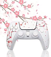 Cherry Blossoms Front Shell for PS5 Controller with Touchpad Cover Custom Faceplate for PS5 BDM-020 (Cherry Blossoms)