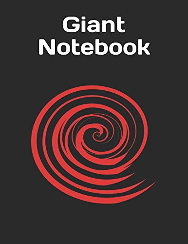 Carnet géant 500 pages noir avec spirale rouge grand format pour écriture